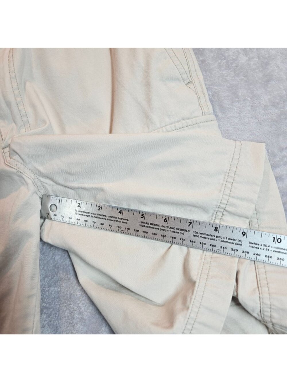 Dockers Mens Beige Cargo Shorts Flat Front Relaxed Fit Size 34 100% Cotton - Picture 3 of 13
